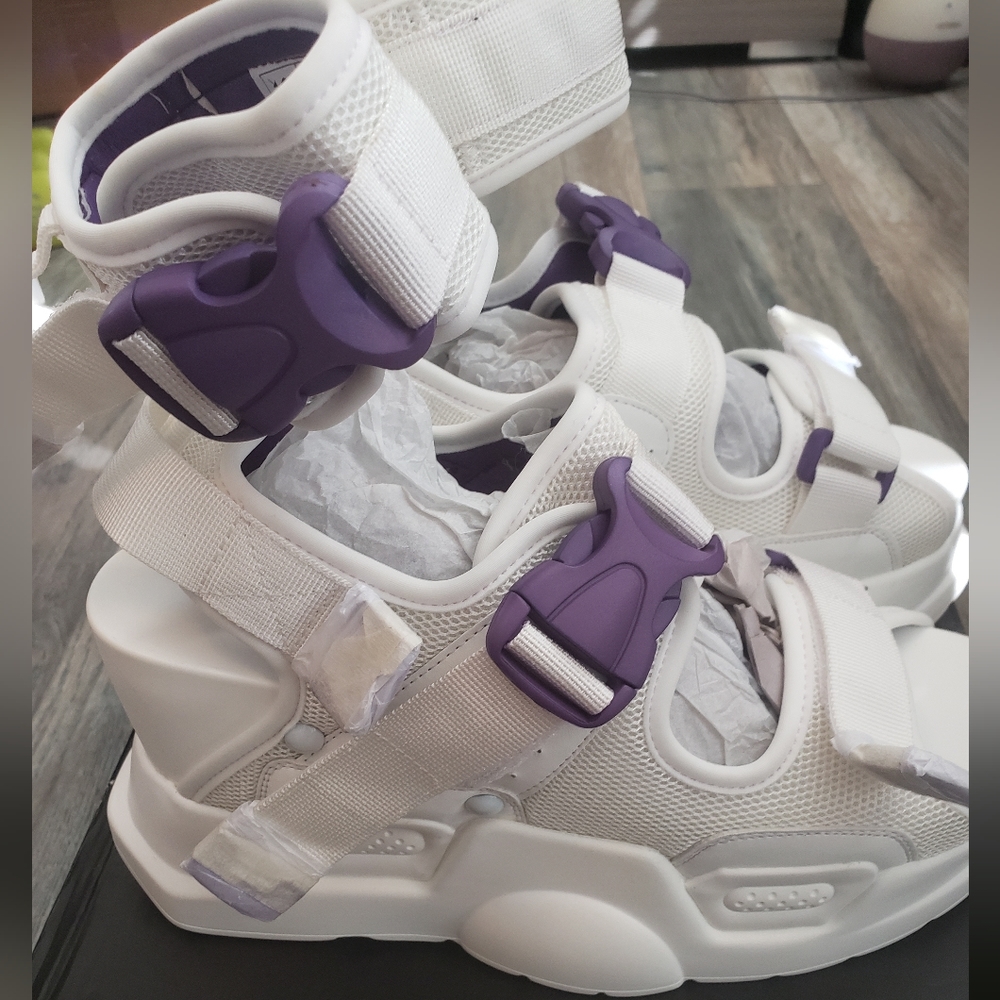 - Anthony Wang size 10 white sandals